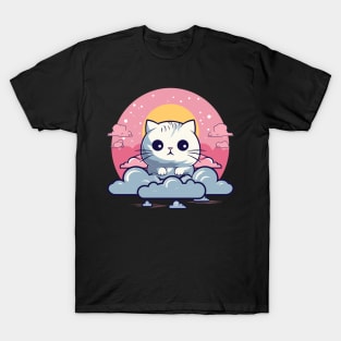 Cloudy Cute Cat T-Shirt